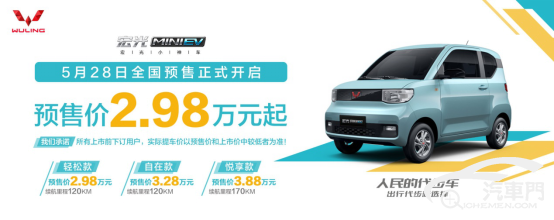 【新闻稿】预售2.98万起！“人民的代步车“宏光MINI电动车开启预售(1)123